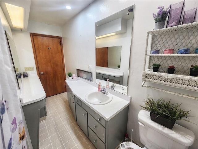 1013 Charles Dr, Union Twp Law, PA 16101 - bathroom featuring vanity, toilet, and tile patterned floors