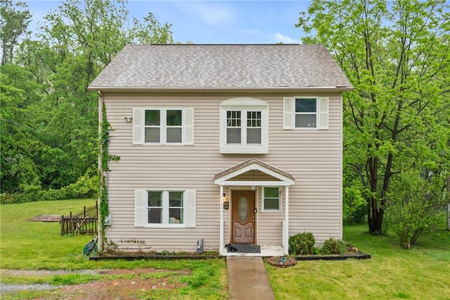 2883 Wilson St N, Franklin Twp, PA 15301 - view of front of home with a front yard and roof with shingles