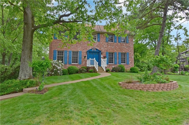 412 Forest Trails Dr, Mccandless, PA 15090 - colonial-style house with brick siding and a front lawn