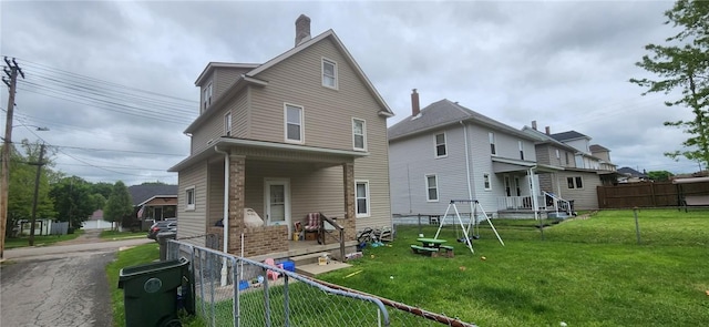 117 Glen Ave, Ellwood City Law, PA 16117 - rear view of house featuring a chimney