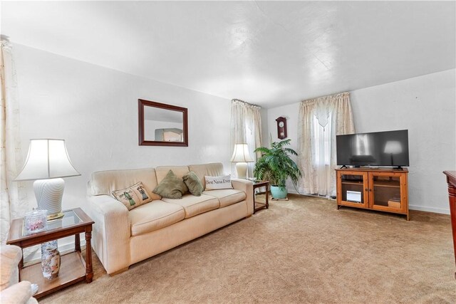 922 Bower Hill Rd, Mt Lebanon, PA 15243 - carpeted living room with baseboards