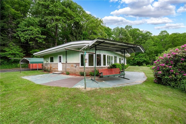 541 W Danville Rd, Oakland Twp, PA 16025 - view of front of home featuring a front lawn and stone siding