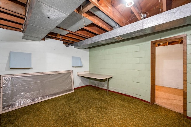 541 W Danville Rd, Oakland Twp, PA 16025 - unfinished basement featuring carpet floors