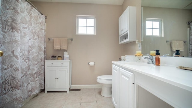 104 Cherokee Ct, Buffalo Twp But, PA 16229 - full bathroom featuring toilet, vanity, baseboards, and healthy amount of natural light