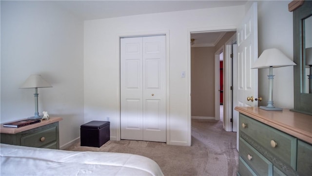 104 Cherokee Ct, Buffalo Twp But, PA 16229 - carpeted bedroom with a closet, baseboards, and ornamental molding