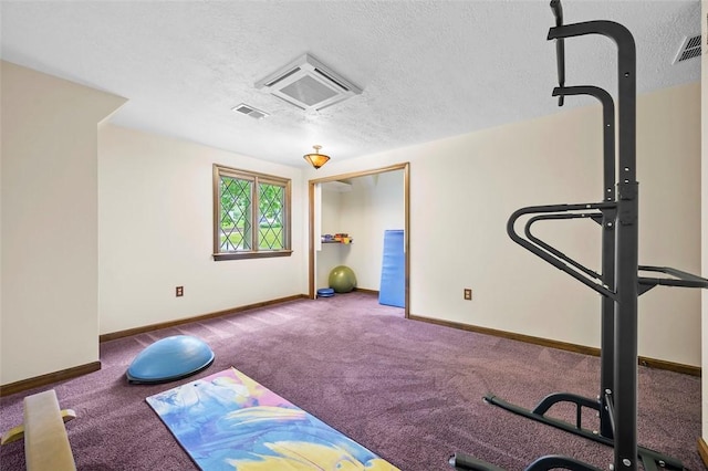 2465 Citation Ct, Franklin Park, PA 15090 - exercise area with carpet flooring, baseboards, and a textured ceiling