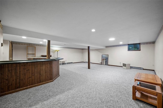2465 Citation Ct, Franklin Park, PA 15090 - bar area with carpet floors, recessed lighting, and baseboards