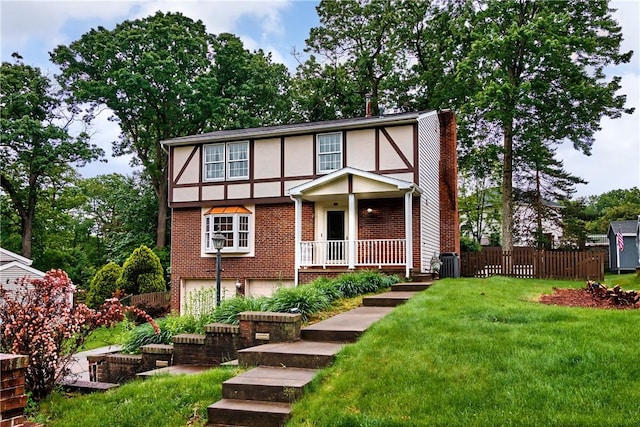 18 Giant Oak, Baden, PA 15005 - tudor house with brick siding, central AC, stucco siding, and an attached garage