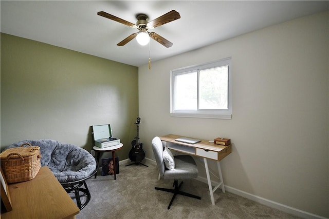 44 Eichelberger Dr, Robinson Twp Nwa, PA 15108 - office featuring ceiling fan, carpet flooring, and baseboards