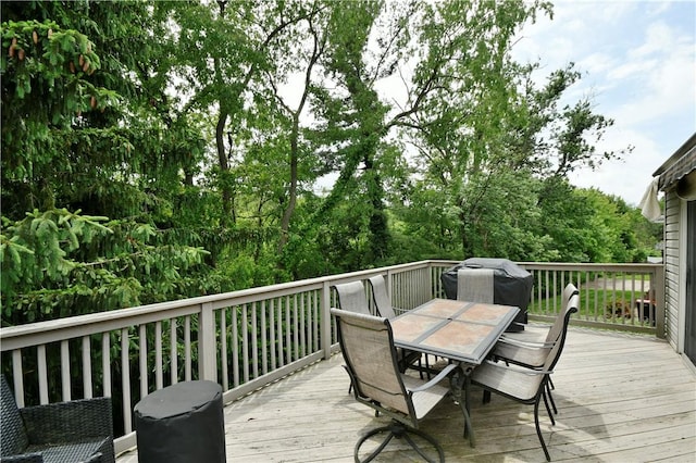 44 Eichelberger Dr, Robinson Twp Nwa, PA 15108 - wooden terrace featuring outdoor dining space and area for grilling