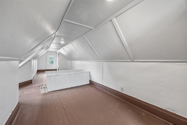 224 Moye Pl, Mount Oliver, PA 15210 - additional living space featuring lofted ceiling, baseboards, and hardwood / wood-style floors