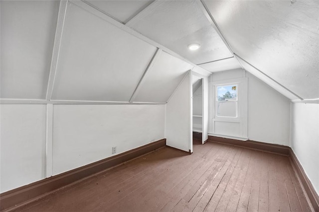 224 Moye Pl, Mount Oliver, PA 15210 - bonus room with wood-type flooring, vaulted ceiling, and baseboards