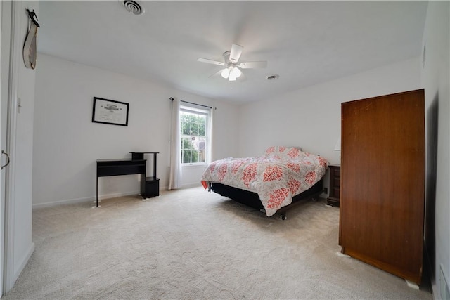 115 Orchard Ave, Rostraver, PA 15012 - bedroom with light carpet, baseboards, and a ceiling fan