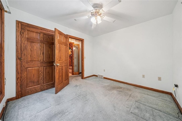 1001 Grand Ave, Hopewell Twp Bea, PA 15001 - unfurnished bedroom with light carpet, baseboards, and ceiling fan