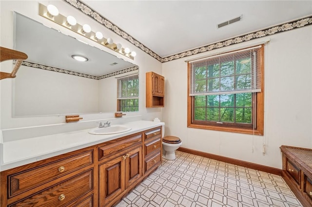 1001 Grand Ave, Hopewell Twp Bea, PA 15001 - bathroom with vanity, toilet, and baseboards