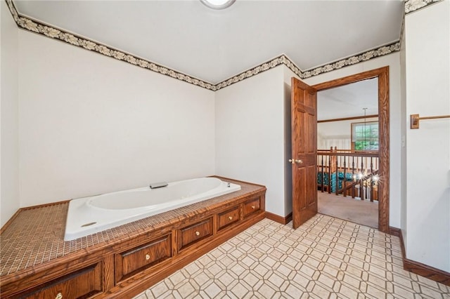 1001 Grand Ave, Hopewell Twp Bea, PA 15001 - bathroom with tile patterned floors, a bath, and baseboards