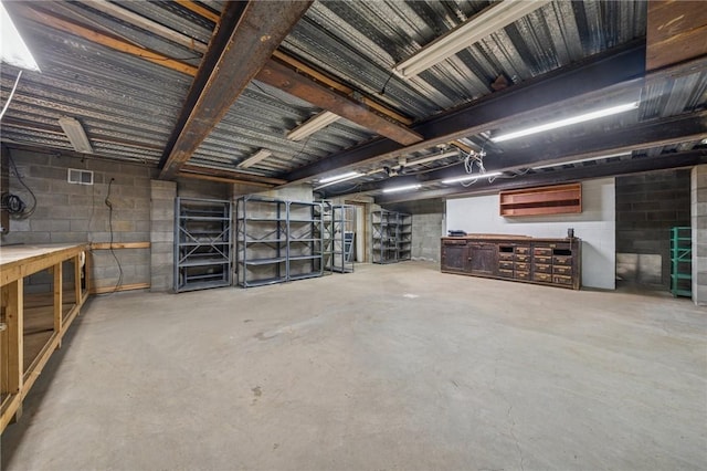 1001 Grand Ave, Hopewell Twp Bea, PA 15001 - below grade area with concrete block wall