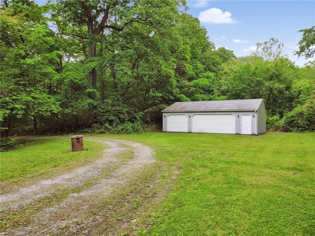 1001 Grand Ave, Hopewell Twp Bea, PA 15001 - detached garage with a wooded view and driveway