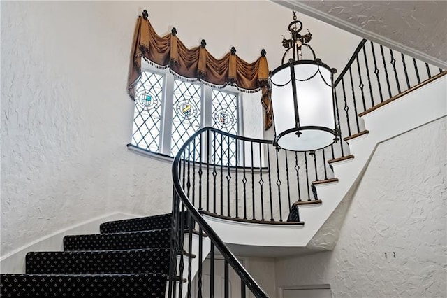 6820 Edgerton, Point Breeze, PA 15208 - staircase with a textured wall