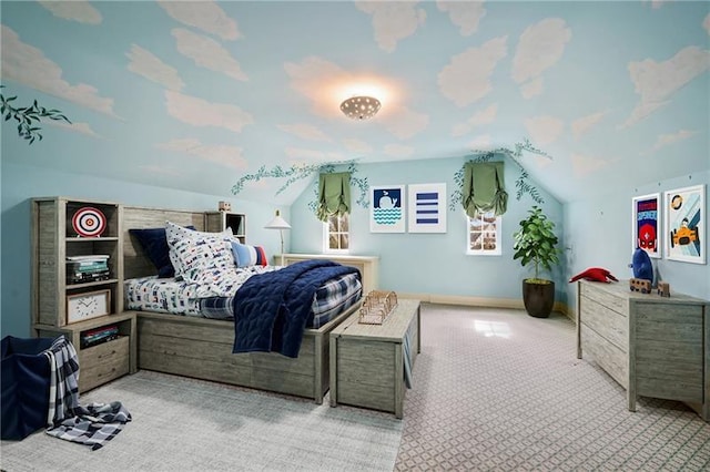 6820 Edgerton, Point Breeze, PA 15208 - bedroom with lofted ceiling and carpet flooring