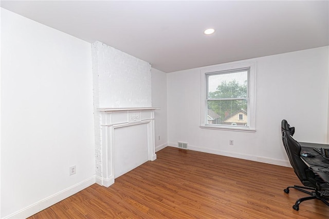 1044 Flemington St, Greenfield, PA 15217 - office space featuring wood finished floors, baseboards, and recessed lighting