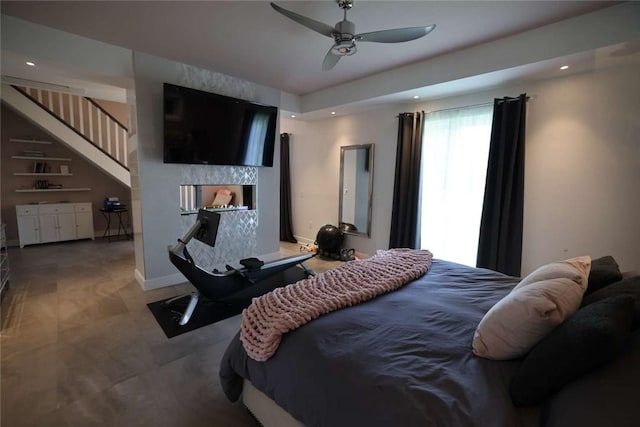 267 Reibold Rd, Forward Twp But, PA 16053 - bedroom featuring recessed lighting, baseboards, and ceiling fan