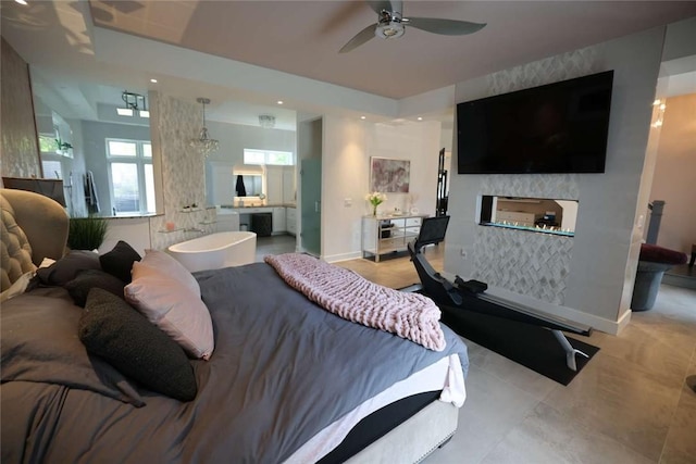 267 Reibold Rd, Forward Twp But, PA 16053 - bedroom featuring recessed lighting, ceiling fan, and baseboards