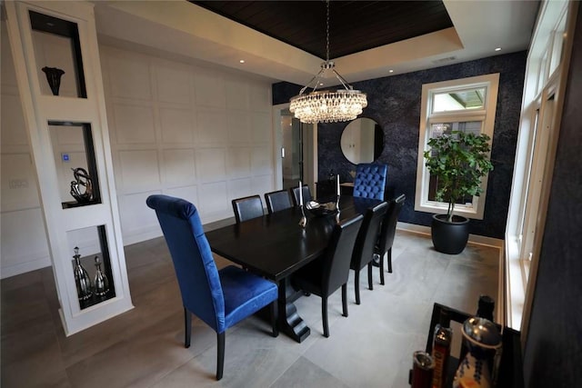 267 Reibold Rd, Forward Twp But, PA 16053 - dining room with a chandelier and a raised ceiling