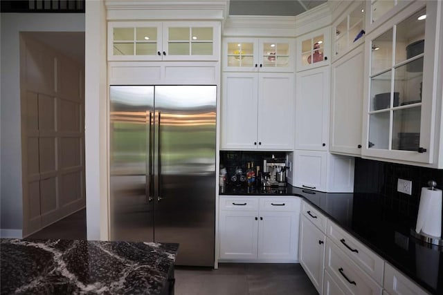 267 Reibold Rd, Forward Twp But, PA 16053 - kitchen with high end refrigerator and white cabinets