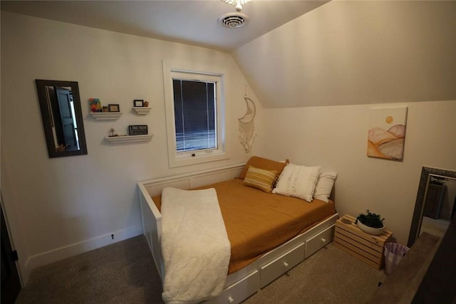 267 Reibold Rd, Forward Twp But, PA 16053 - bedroom featuring lofted ceiling, carpet floors, and baseboards