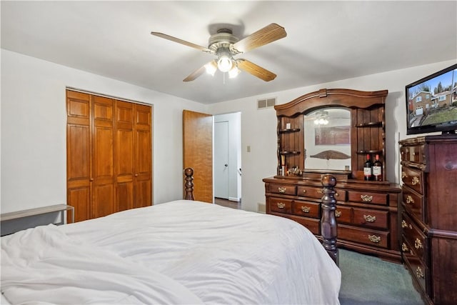 638 Friday Rd, Shaler, PA 15209 - carpeted bedroom with a closet and ceiling fan