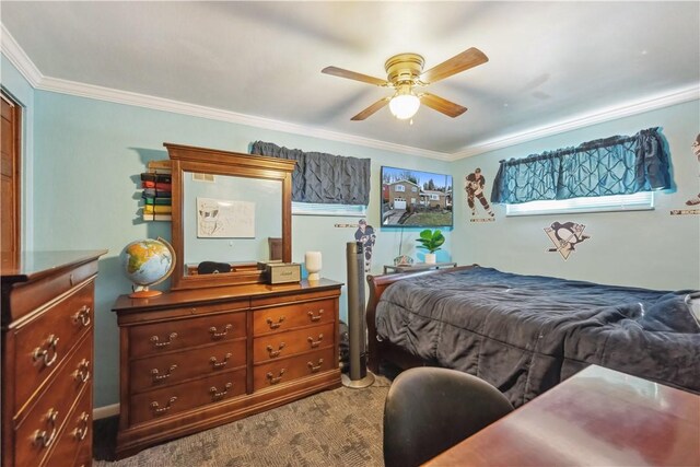 638 Friday Rd, Shaler, PA 15209 - bedroom featuring crown molding and ceiling fan