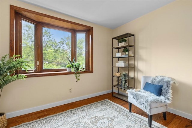 907 Greenfield Ave, Greenfield, PA 15217 - sitting room featuring baseboards and wood finished floors