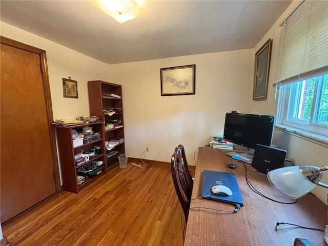 1132 Onondago St, Squirrel Hill, PA 15218 - home office with wood finished floors and baseboards