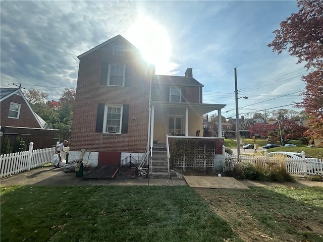 4735 Stanton Ave, Stanton Heights, PA 15201 - back of property with brick siding and a chimney