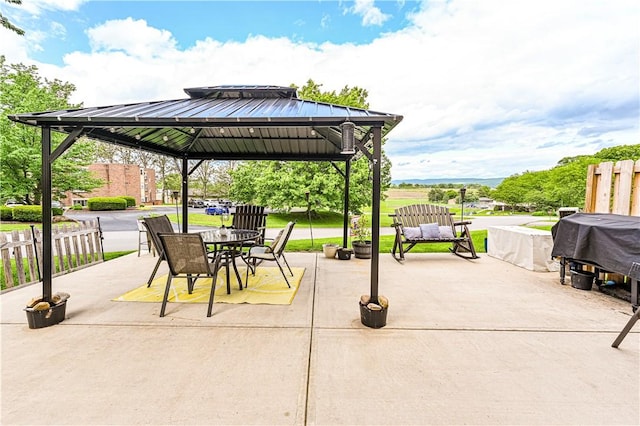 101 Canyon Ct, Unity Twp, PA 15650 - view of patio / terrace with a gazebo, outdoor dining area, and area for grilling