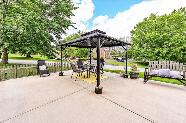 101 Canyon Ct, Unity Twp, PA 15650 - view of community with a gazebo, a patio area, and outdoor dining area