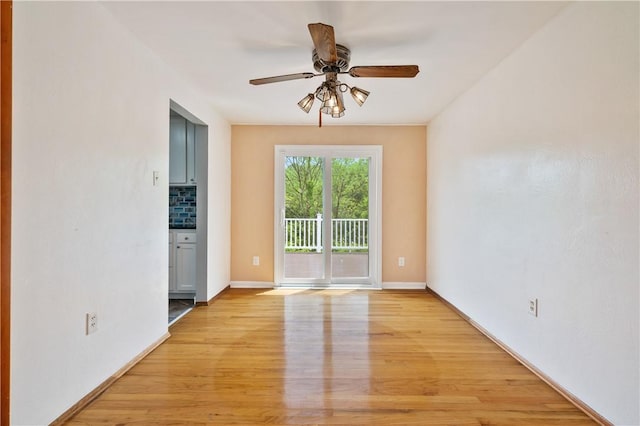 34 Eichelberger Dr, Robinson Twp Nwa, PA 15108 - spare room featuring light wood-type flooring, ceiling fan, and baseboards