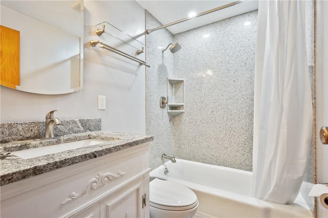 34 Eichelberger Dr, Robinson Twp Nwa, PA 15108 - bathroom featuring toilet, shower / bath combo with shower curtain, and vanity