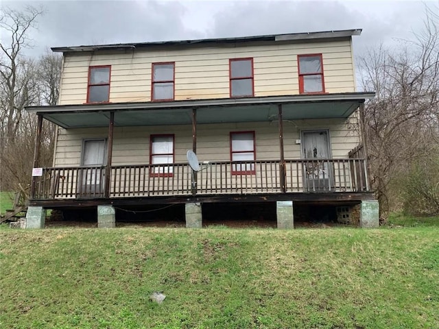 2127 Leckrone 1 Rd, German Twp, PA 15461 - view of front of house with covered porch and a front yard
