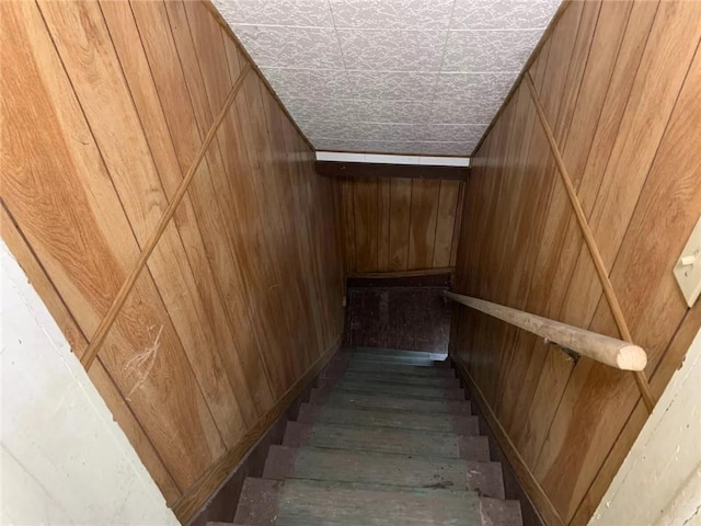 1647 Iselin Rd, Conemaugh/Young Twps Ind, PA 15681 - stairs featuring wood walls and wood finished floors