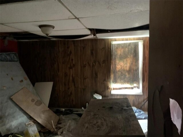 1649 Iselin Rd, Conemaugh/Young Twps Ind, PA 15681 - bedroom with wooden walls and a paneled ceiling