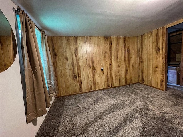 141 Minich Rd, Center Twp But, PA 16001 - empty room featuring wood walls and carpet floors