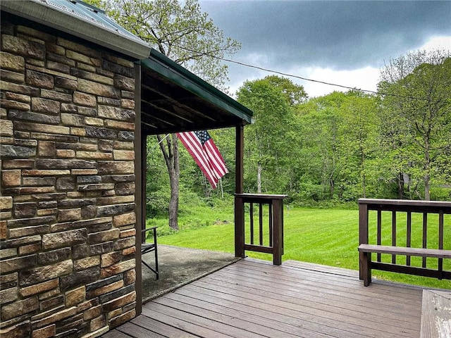 141 Minich Rd, Center Twp But, PA 16001 - wooden deck featuring a lawn