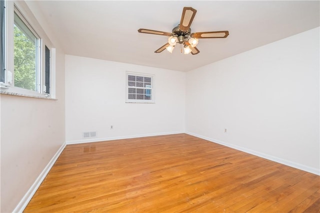 2443 Rose Garden Rd, Banksville/Westwood, PA 15220 - unfurnished room with light wood-style floors, baseboards, and ceiling fan