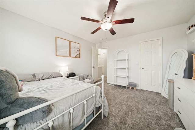 11572 Salerno Dr, North Huntingdon, PA 15642 - bedroom with carpet, a ceiling fan, and baseboards