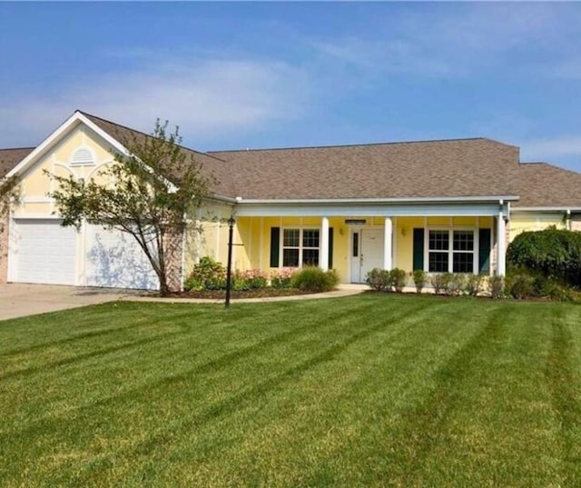 149 Golf Club Ln, Pine Twp Mer, PA 16127 - ranch-style home with a front yard, an attached garage, and concrete driveway