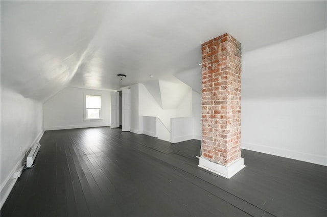 920 Roup Ave, Brackenridge, PA 15014 - bonus room featuring dark wood-style floors, baseboards, and lofted ceiling