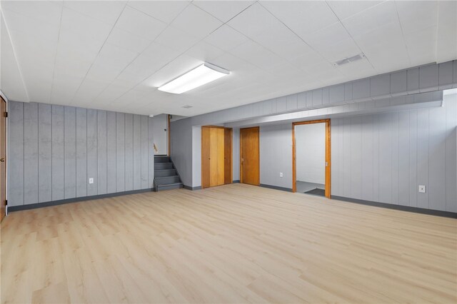 1317 Cathell Rd, Baldwin Boro, PA 15236 - finished below grade area featuring light wood finished floors, stairs, and wood walls