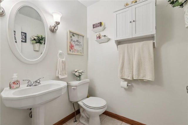 108 Covington Dr, Center Twp, PA 16001 - half bathroom with baseboards, toilet, and tile patterned flooring